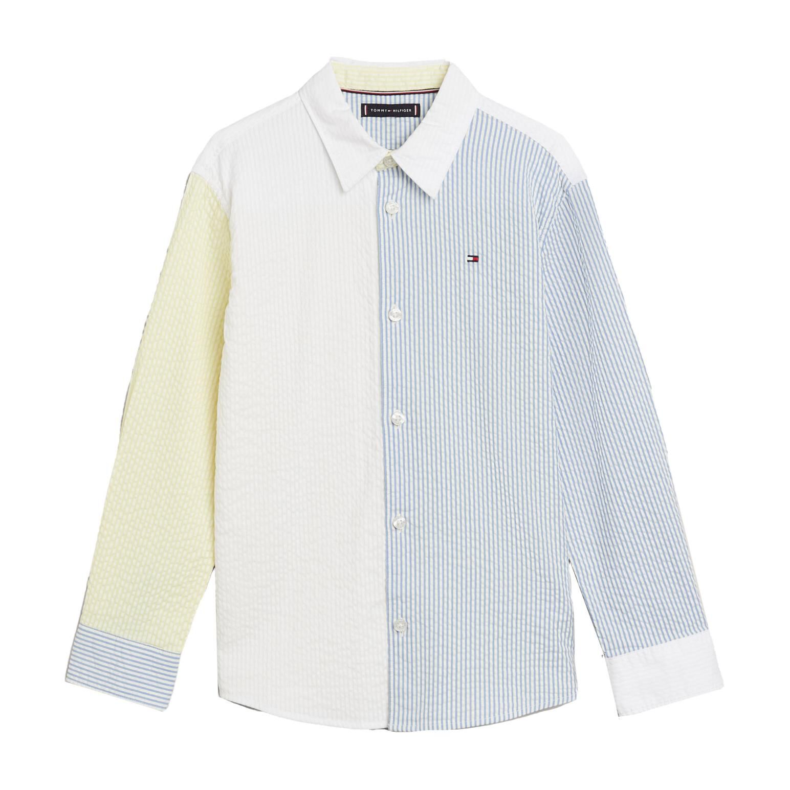 Tommy Hilfiger Seersucker Stripes Mix Shirt L S 5 7Y Ballantynes Department Store